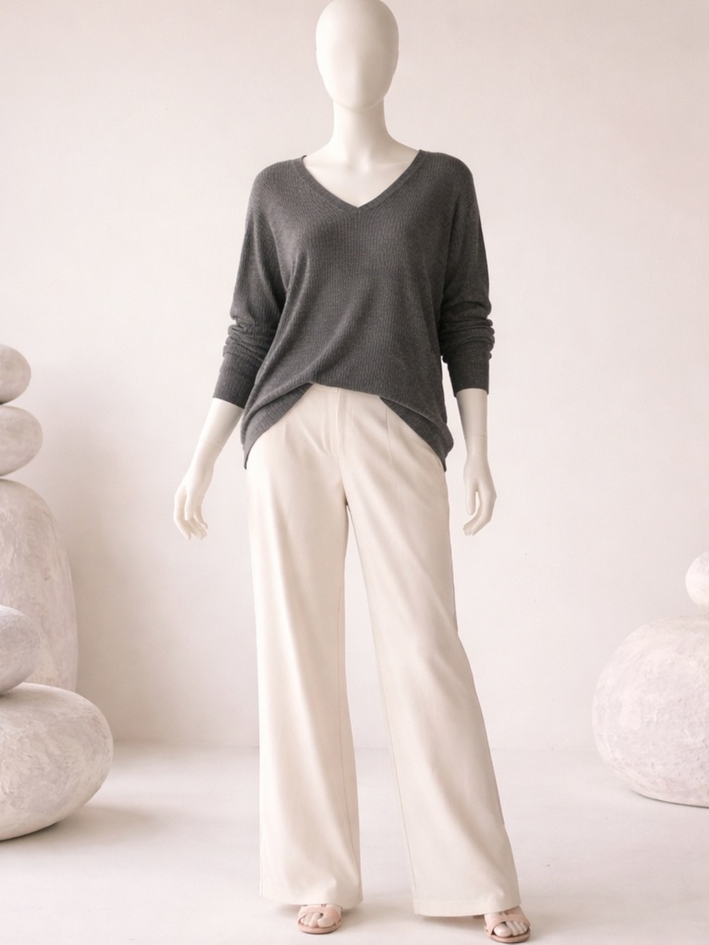 Bar III 2~Ways Wear Twisted back Long Sleeve Top